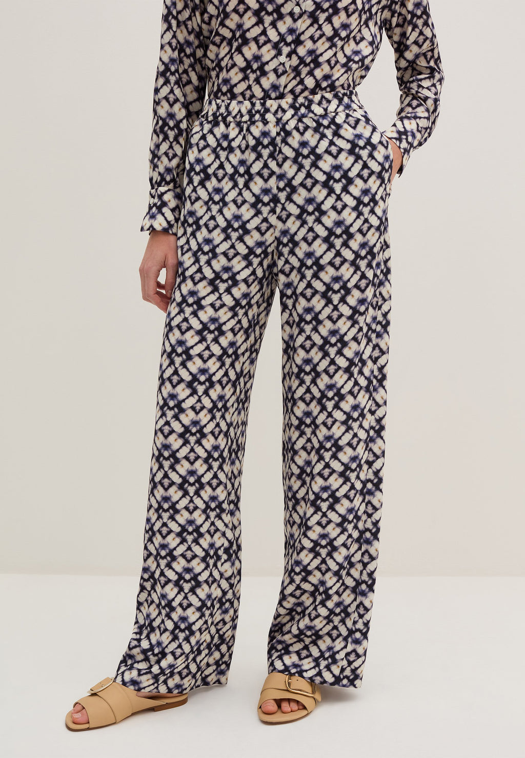 Stefanel STRAIGHT FIT WITH SHIBORI PRINT