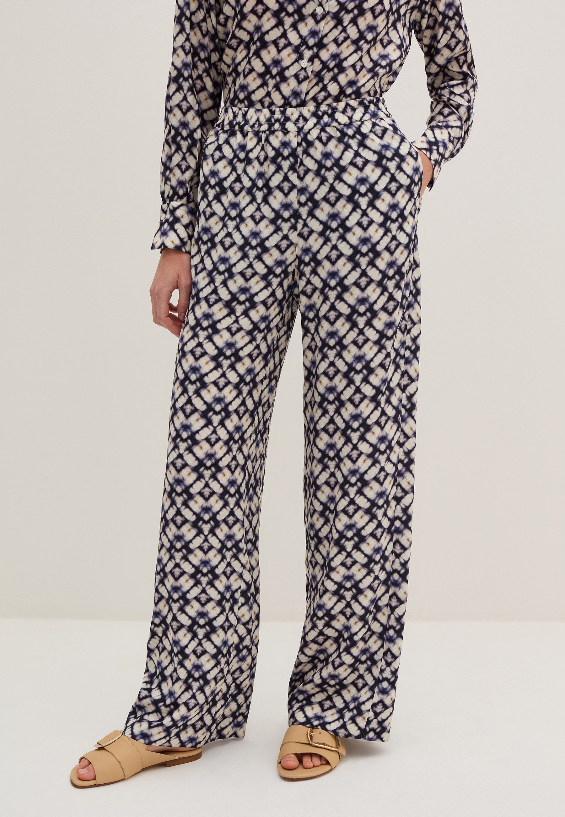Stefanel STRAIGHT FIT WITH SHIBORI PRINT