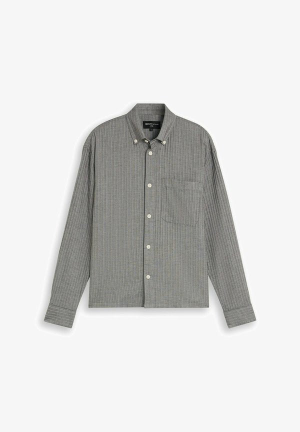 TOM TAILOR LOOSE STRUCTURED SHIRT - Shirt - black stripe structure