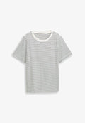 TOM TAILOR TOM TAILOR T-SHIRT T-SHIRT AUS BAUMWOLLE - Basic T-shirt - offwhite navy thin stripe