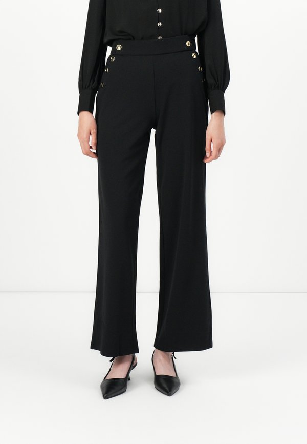 ONLY ONLRINA Regular Fit - Trousers - black detail:gold buttons