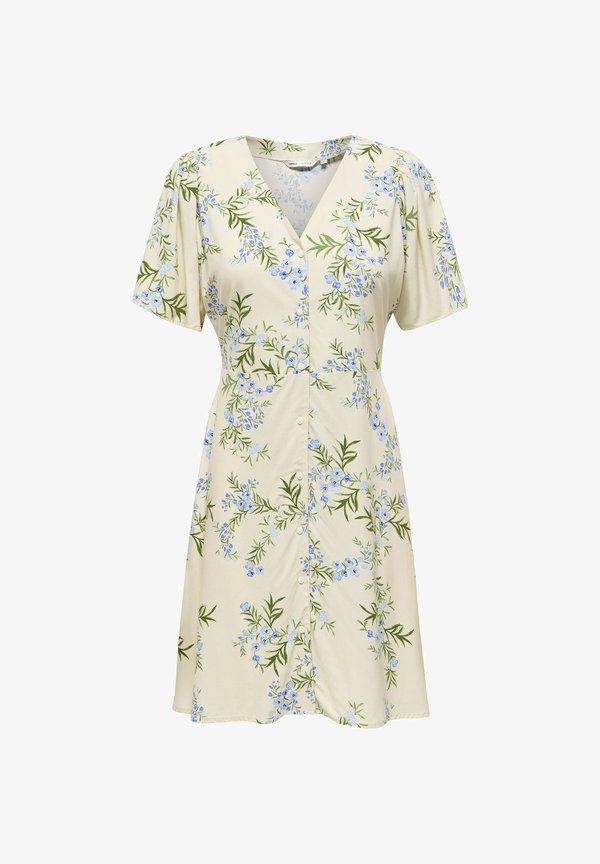 ONLY ONLEVIDA S/S SHORT DRESS WVN NOOS - Shirt dress - bone white