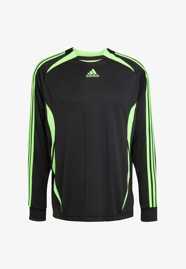 adidas Originals TEAMGEIST - Long sleeved top - black   signal green