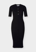 MIDI DRESS WITH RHINESTONE. BUTTONS Media 1