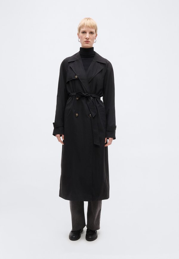 Vero Moda Tall VMTESSAGOLD LONG  - Trenchcoat - black