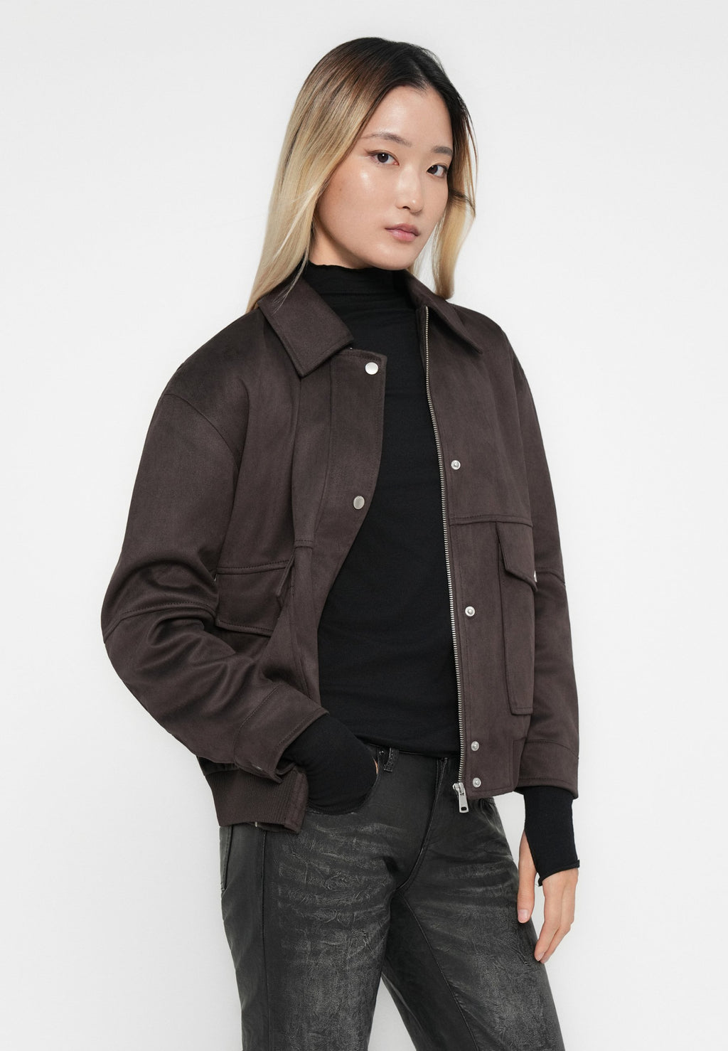 ONLY ONLNALA LIFE FAUX SUEDE BOMBER