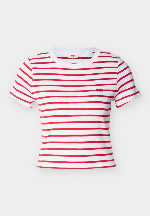 Levi's® ESSENTIAL SPORTY TEE - Print T-shirt - bright white/urban red