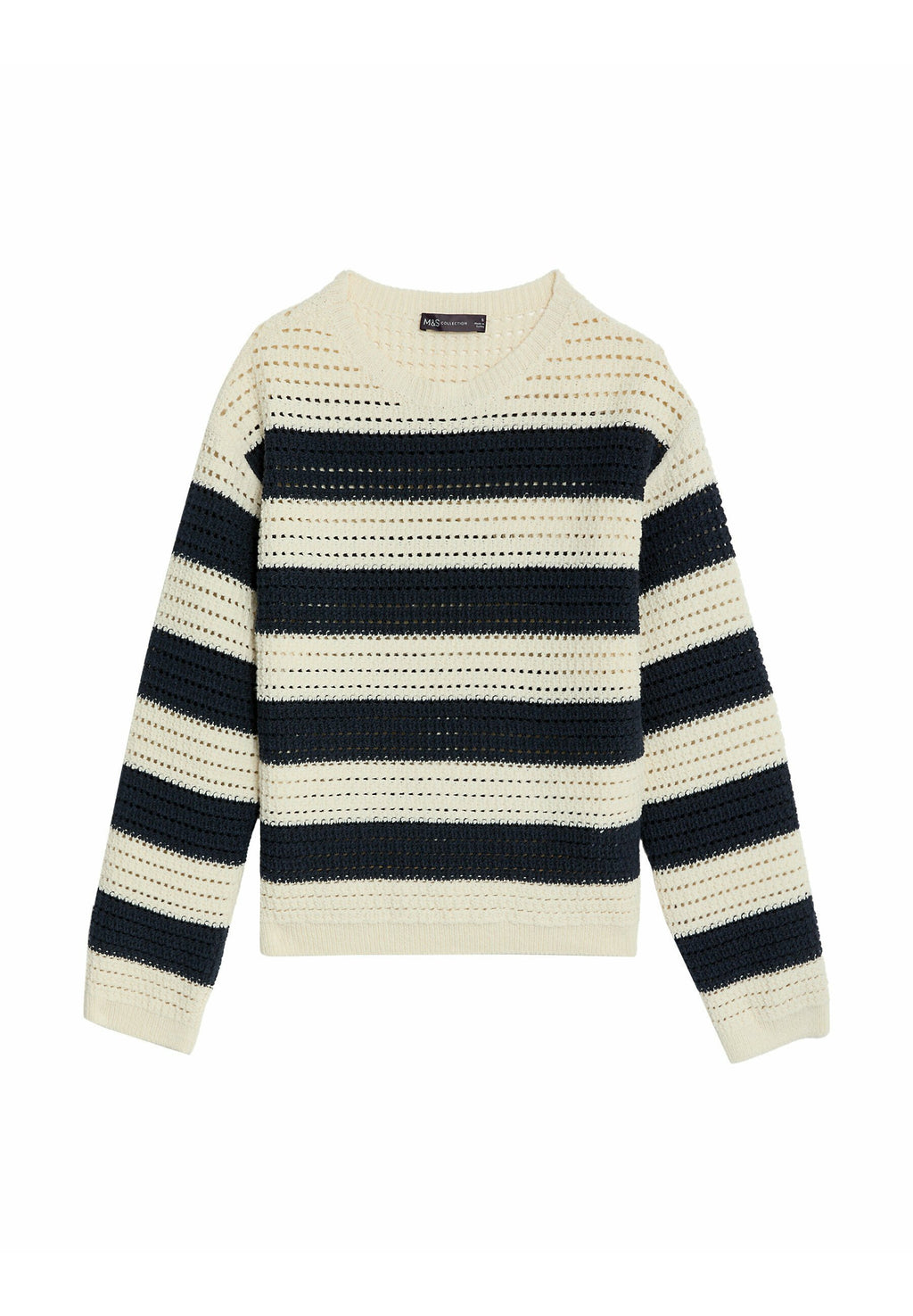 Marks & Spencer COTTON RICH STRIPED CREW NECK