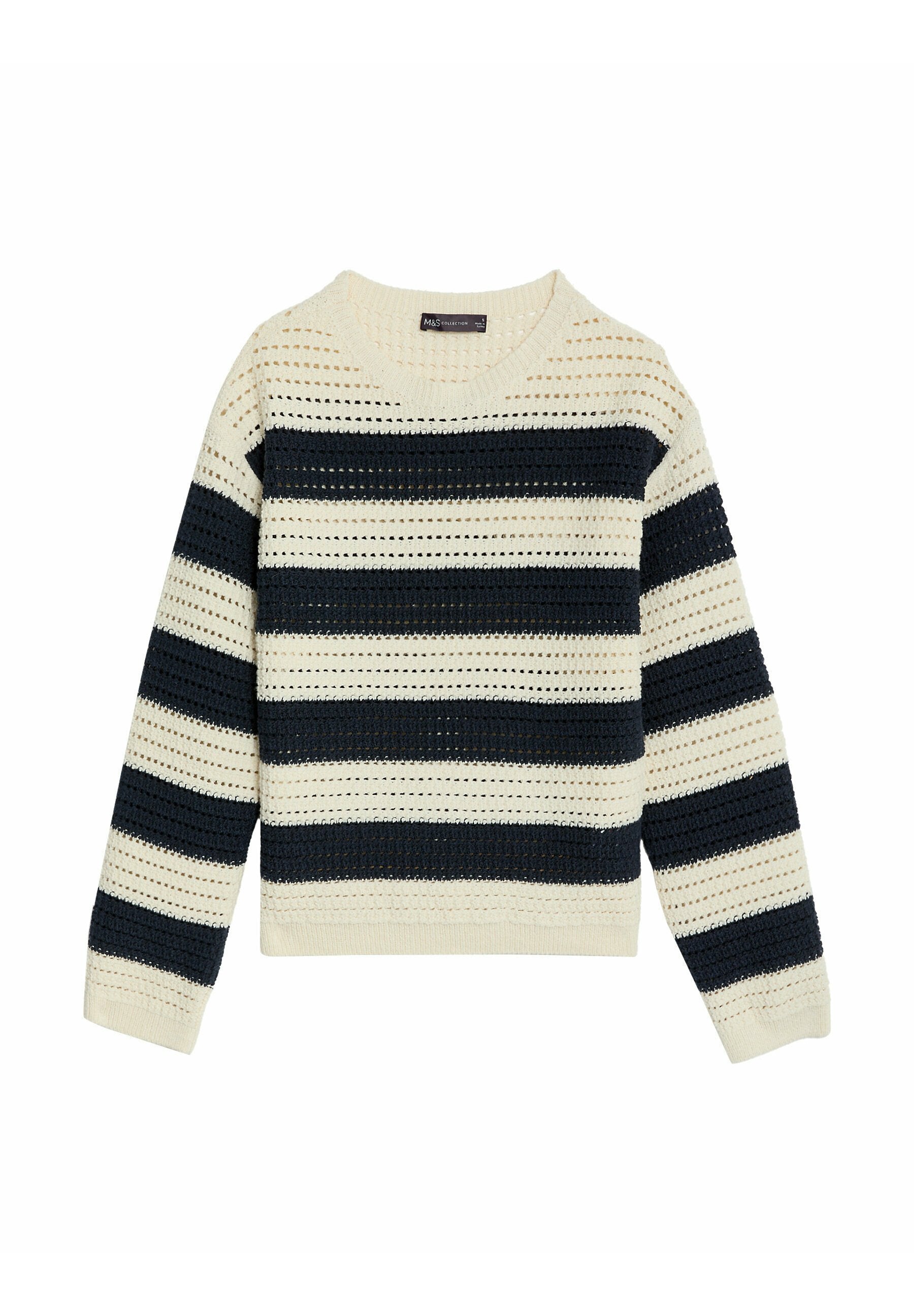 Marks & Spencer COTTON RICH STRIPED CREW NECK