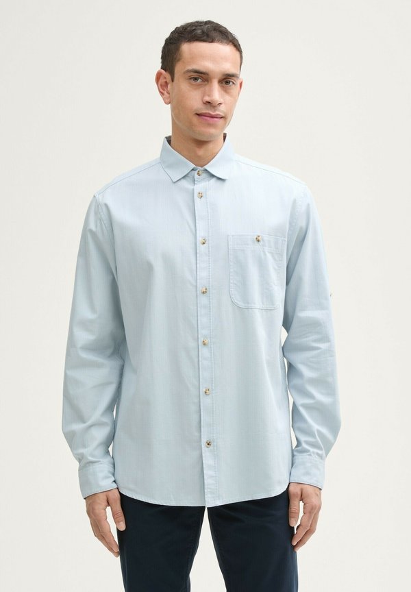 TOM TAILOR Shirt - light blue straight structure