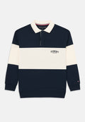 COLOUR-BLOCKED LONG SLEEVE POLO SHIRT Media 1