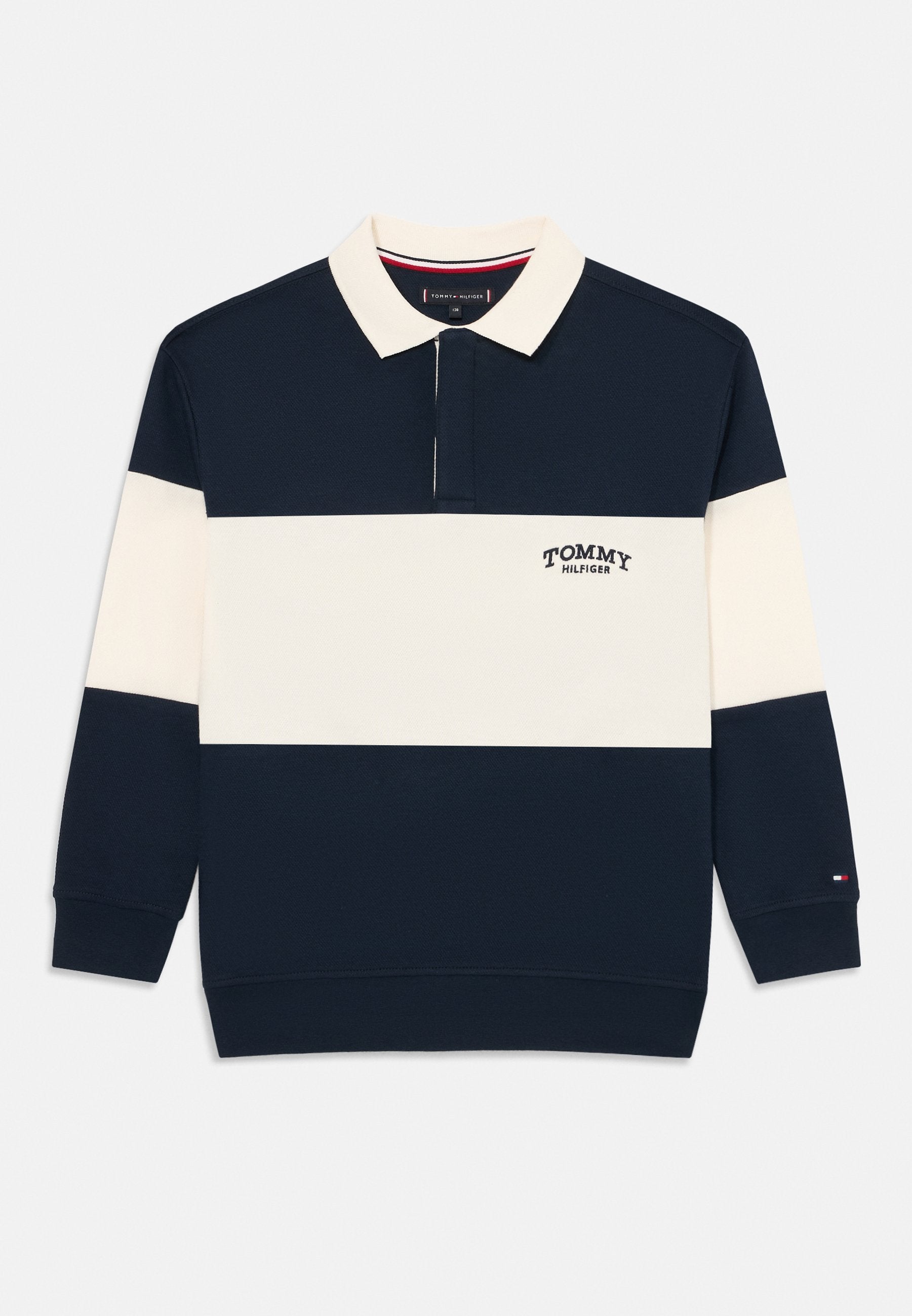 COLOUR-BLOCKED LONG SLEEVE POLO SHIRT Media 1