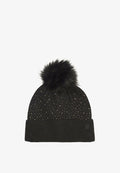 s.Oliver MIT BOMMEL UND NIETEN - Beanie - schwarz