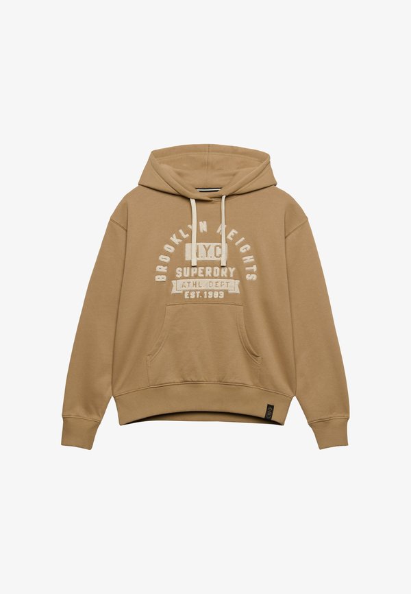 Superdry & Co SUPERDRY VINTAGE PREP CHENILLE HOODIE.. - Hoodie - corps beige