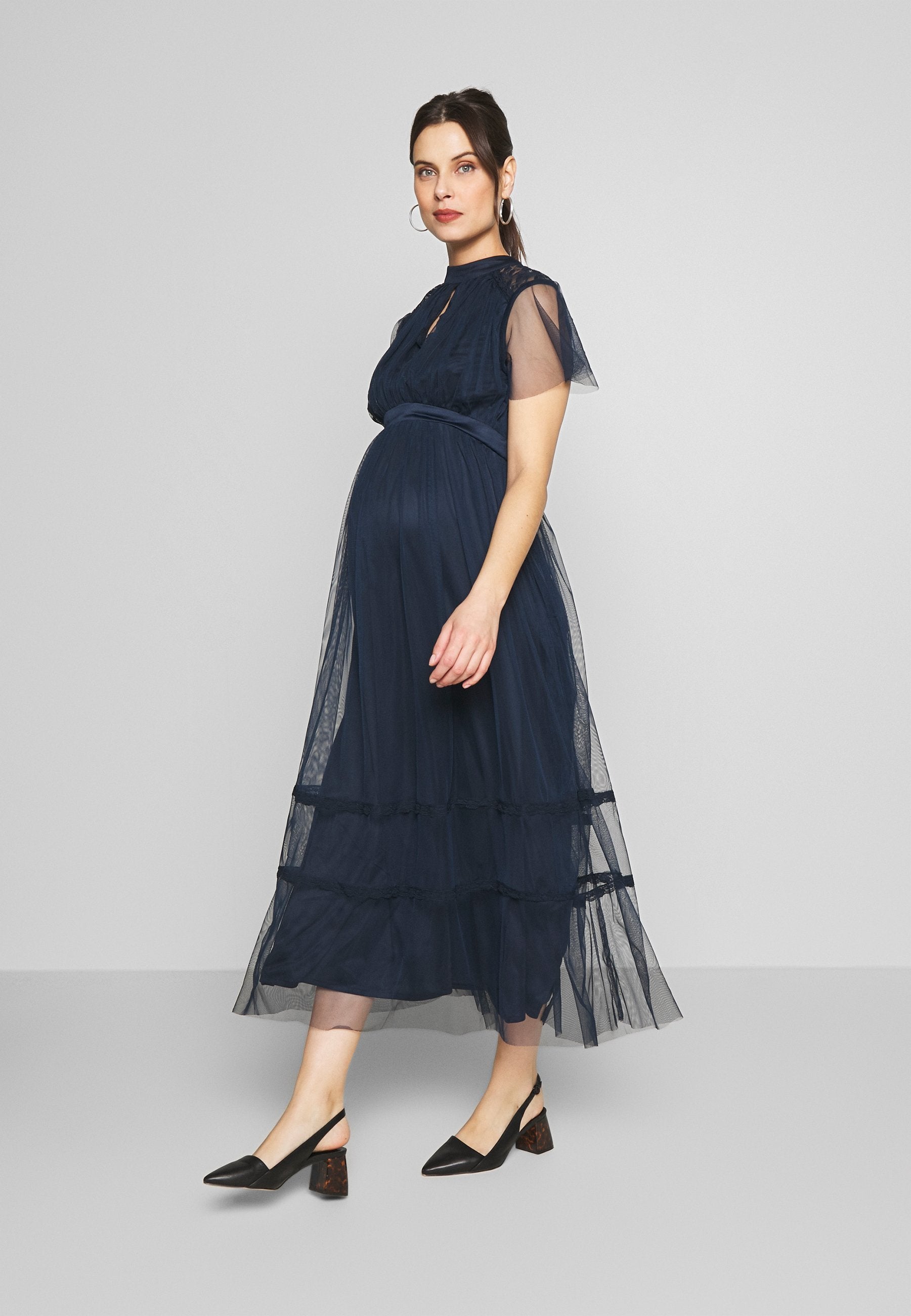 Anaya with love Maternity KEYHOLE FRONT SHORT SLEEVE MIDI DRESS