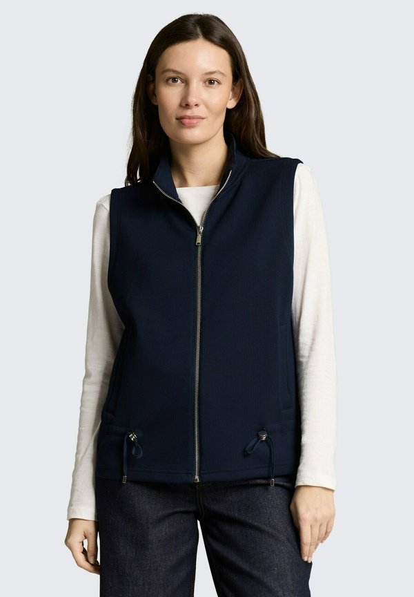 TOM TAILOR MIT STEHKRAGEN - Waistcoat - sky captain blue