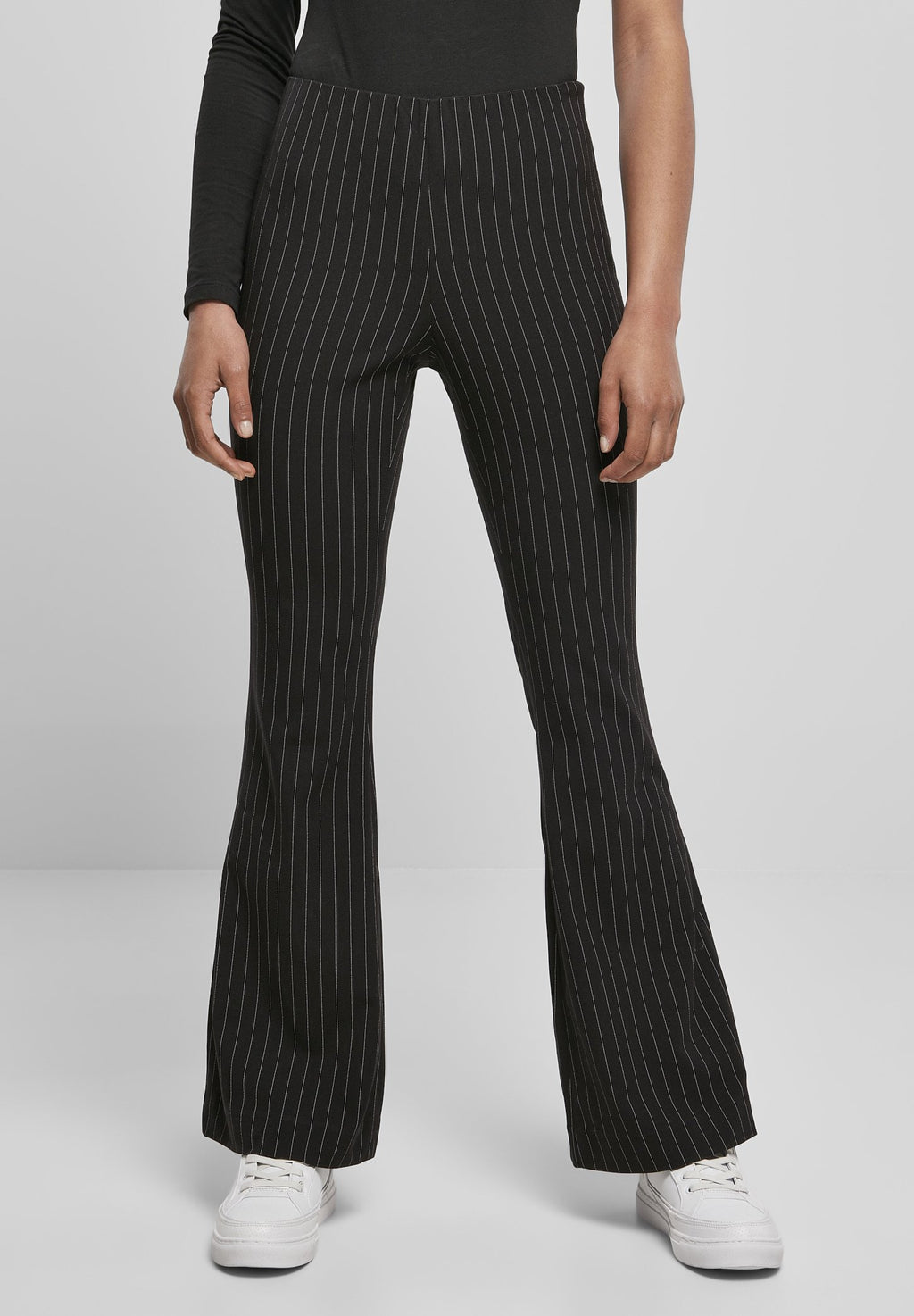 Urban Classics LADIES FLARED PIN STRIPE PANTS