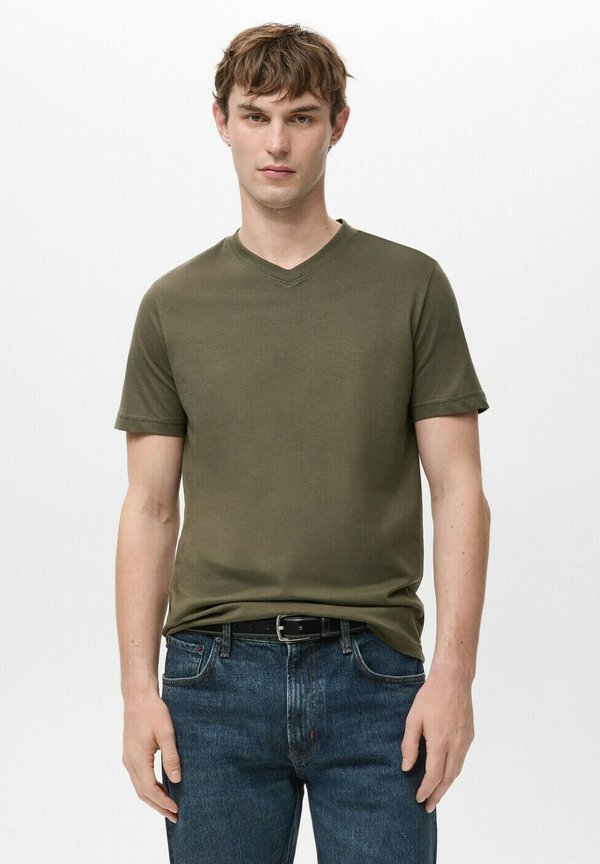 Mango Basic T-shirt - khaki