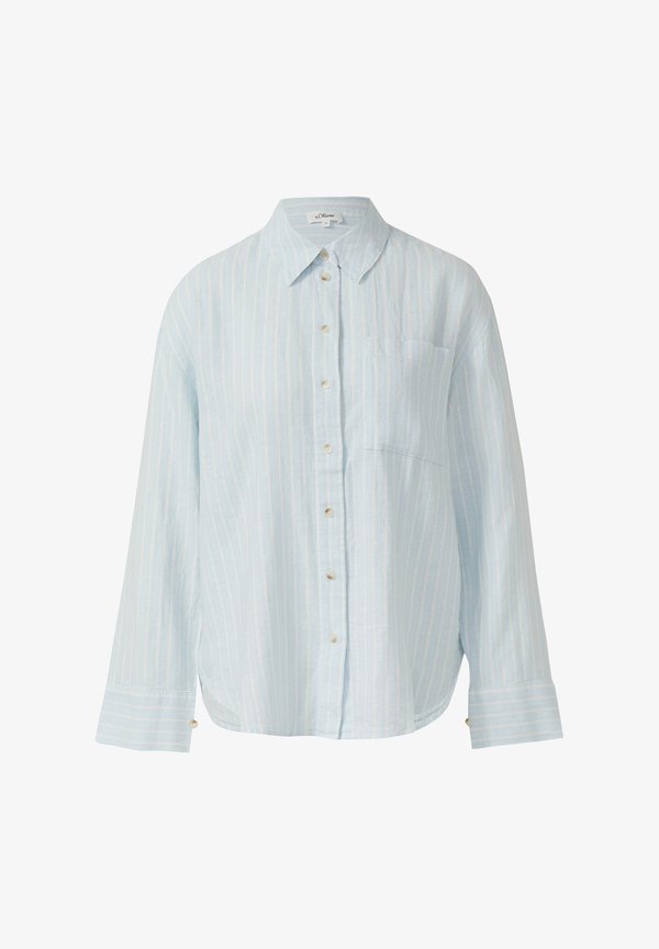 s.Oliver BLUSE - Button-down blouse - arktisblau