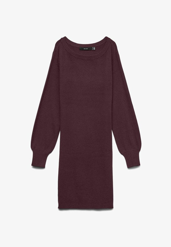 Vero Moda Knitted VMHOLLYKARIS Short - Shift dress - winetasting