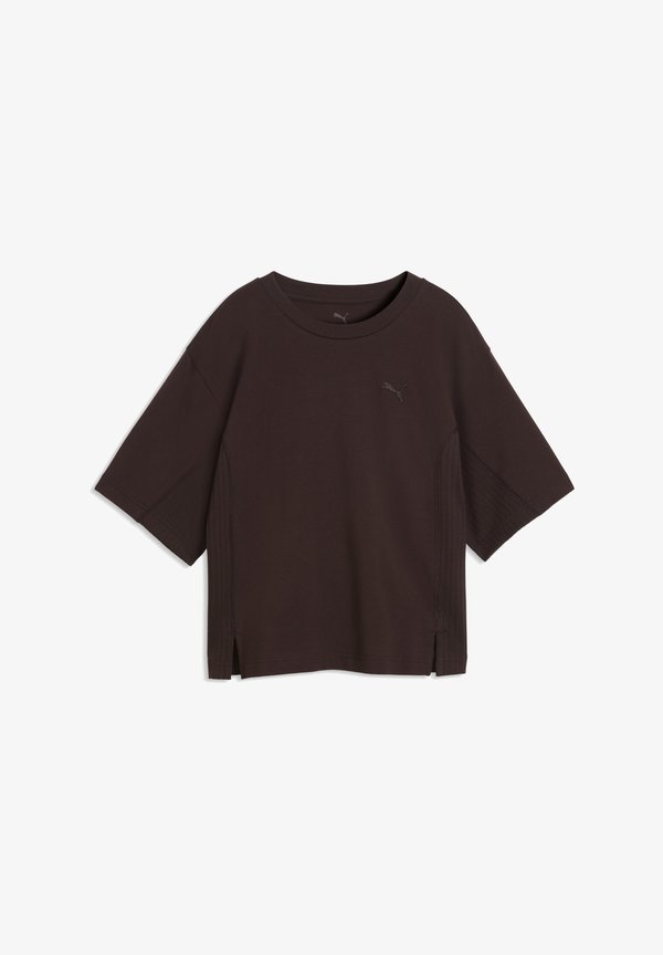 Puma HER RELAXED T-SHIRT - Basic T-shirt - chocolate fondue