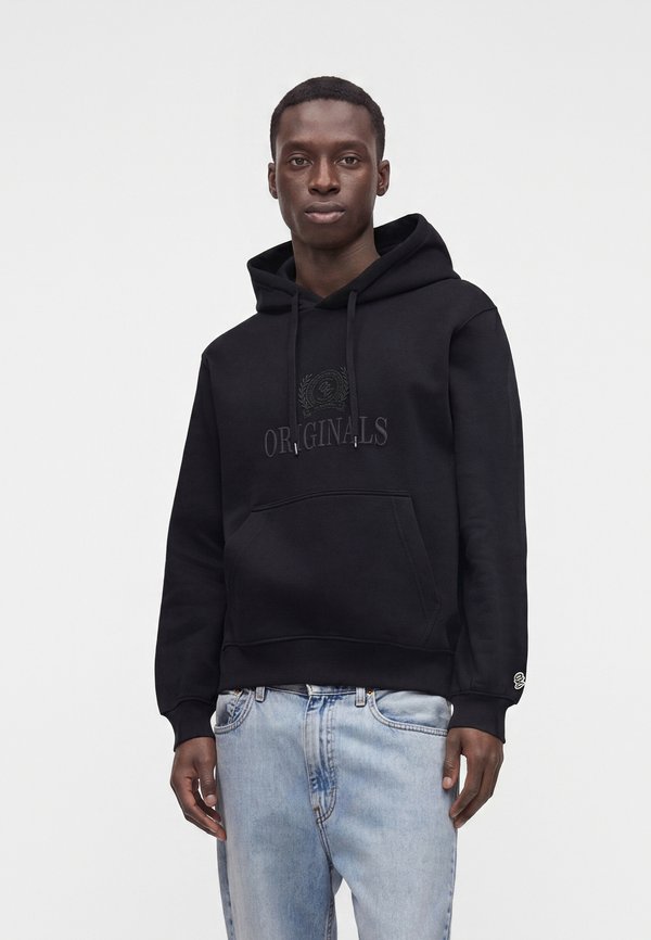 Jack & Jones JORFREDERIKSBERG MONOGRAM HOOD - Hoodie - black