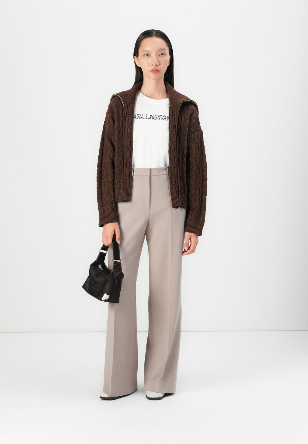 CABLE KNIT ZIP UP Media 2