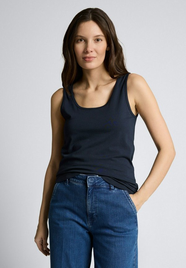 TOM TAILOR TOM TAILOR T-SHIRT SLIM FIT TOP MIT RUNDHALSAUSSCHNITT - Top - sky captain blue