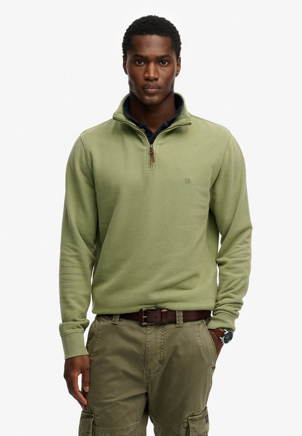 Superdry & Co SUPERDRY  ESSENTIAL HALF ZIP JUMPER.. - Sweatshirt - washed sea green
