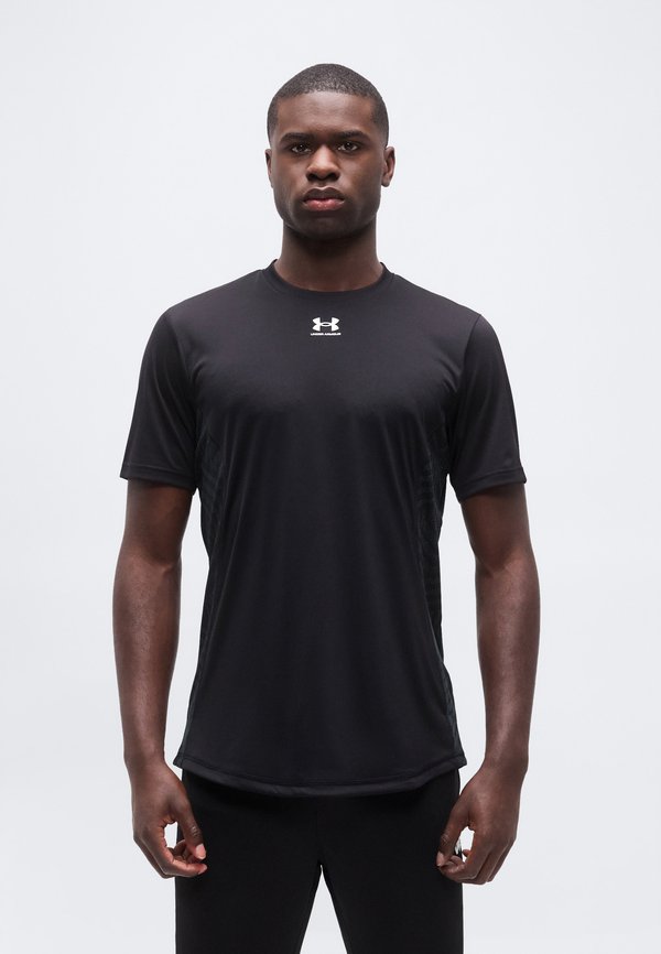 Under Armour CHALLENGER PRO SHORT SLEEVE - Sports T-shirt - ultimate black/white