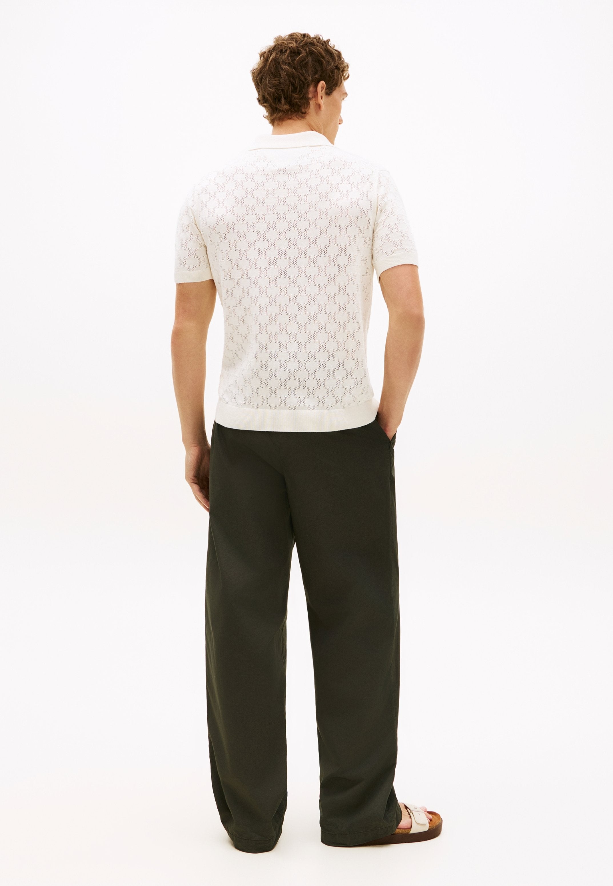 REGULAR FIT POINTELLE POLO SHIRT Media 4