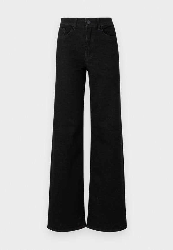 ONLY Wide-fit ONLJUICYHIGH High waist Wide Leg Fit - Relaxed fit jeans - black detail:rinsewash