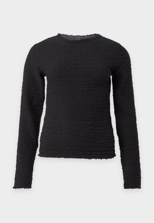 Vero Moda VMZIA FUNNEL NECK - Long sleeved top - black