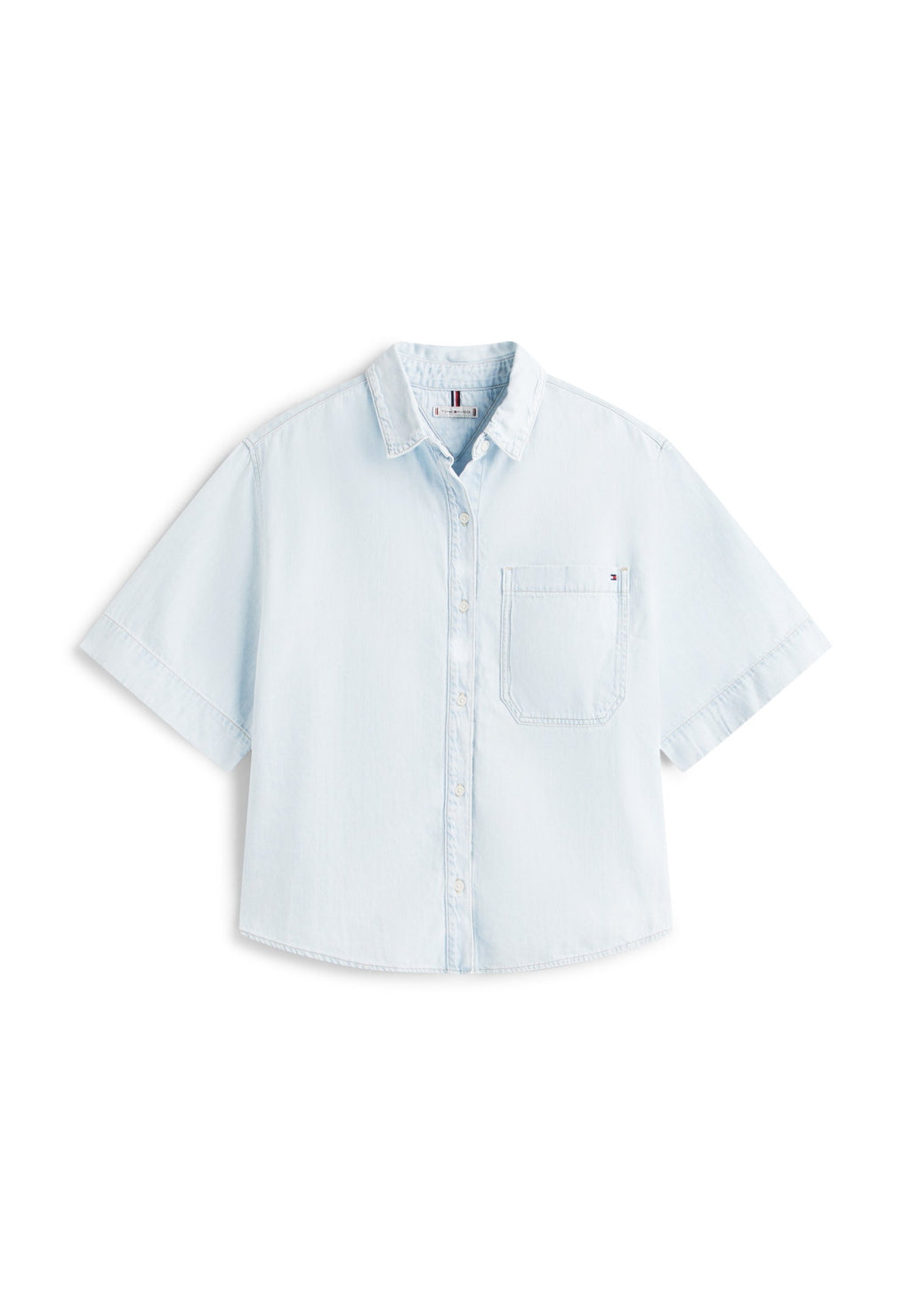 CURVE RELAXED FIT DENIM SHORT SLEEVE SHIRT Media 1