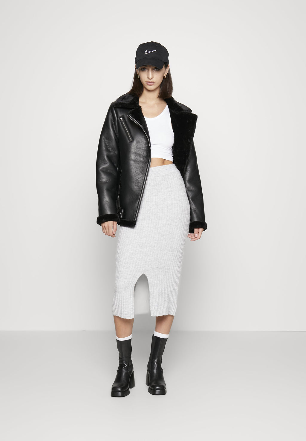 PIECES Tall PCJOSE MIDI SLIT SKIRT