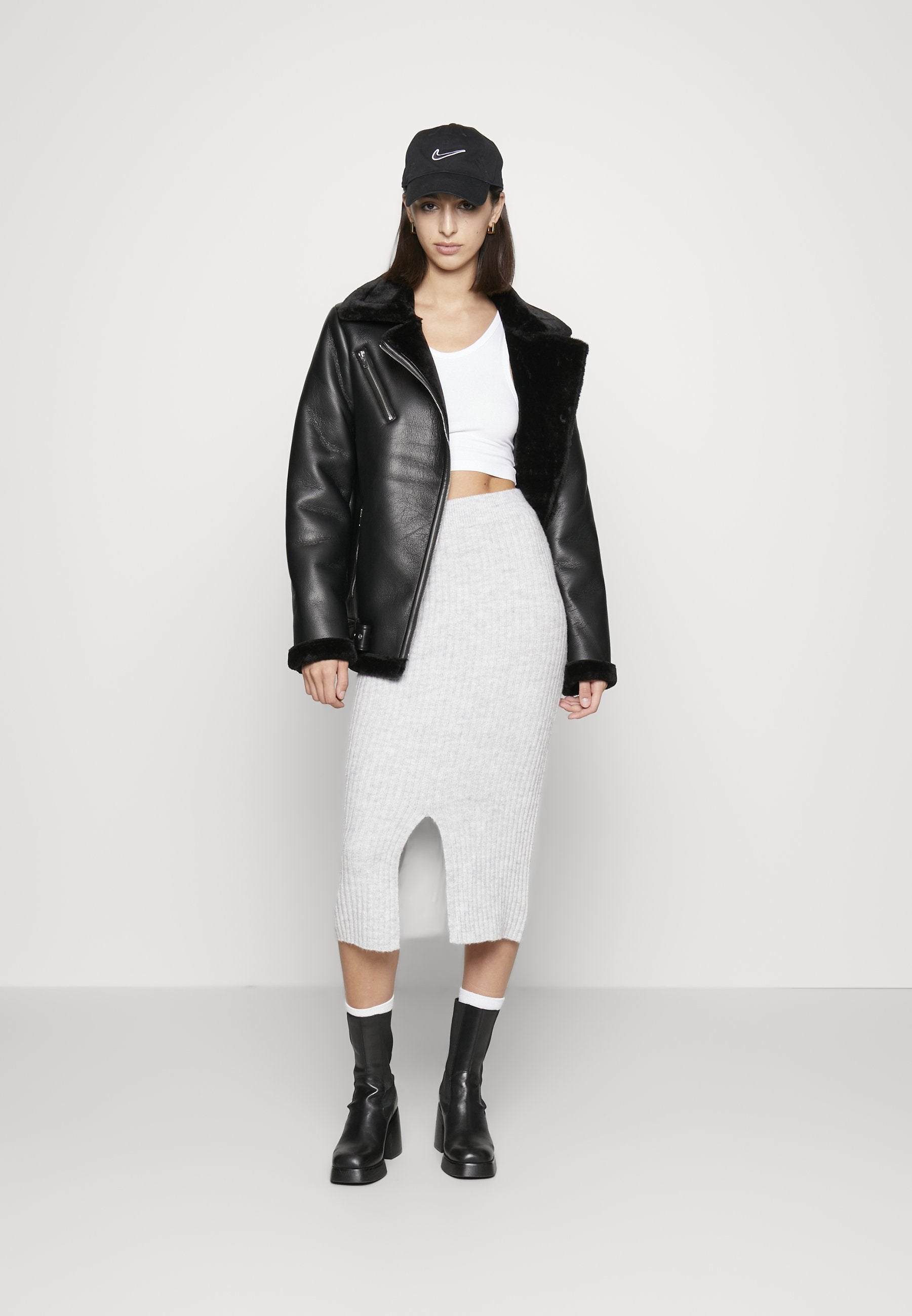 PIECES Tall PCJOSE MIDI SLIT SKIRT