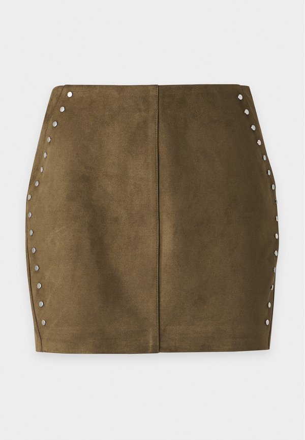 ONLY ONLJOLINE LIFE STUD SKIRT  - Mini skirt - dark olive