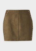 ONLY ONLJOLINE LIFE STUD SKIRT  - Mini skirt - dark olive