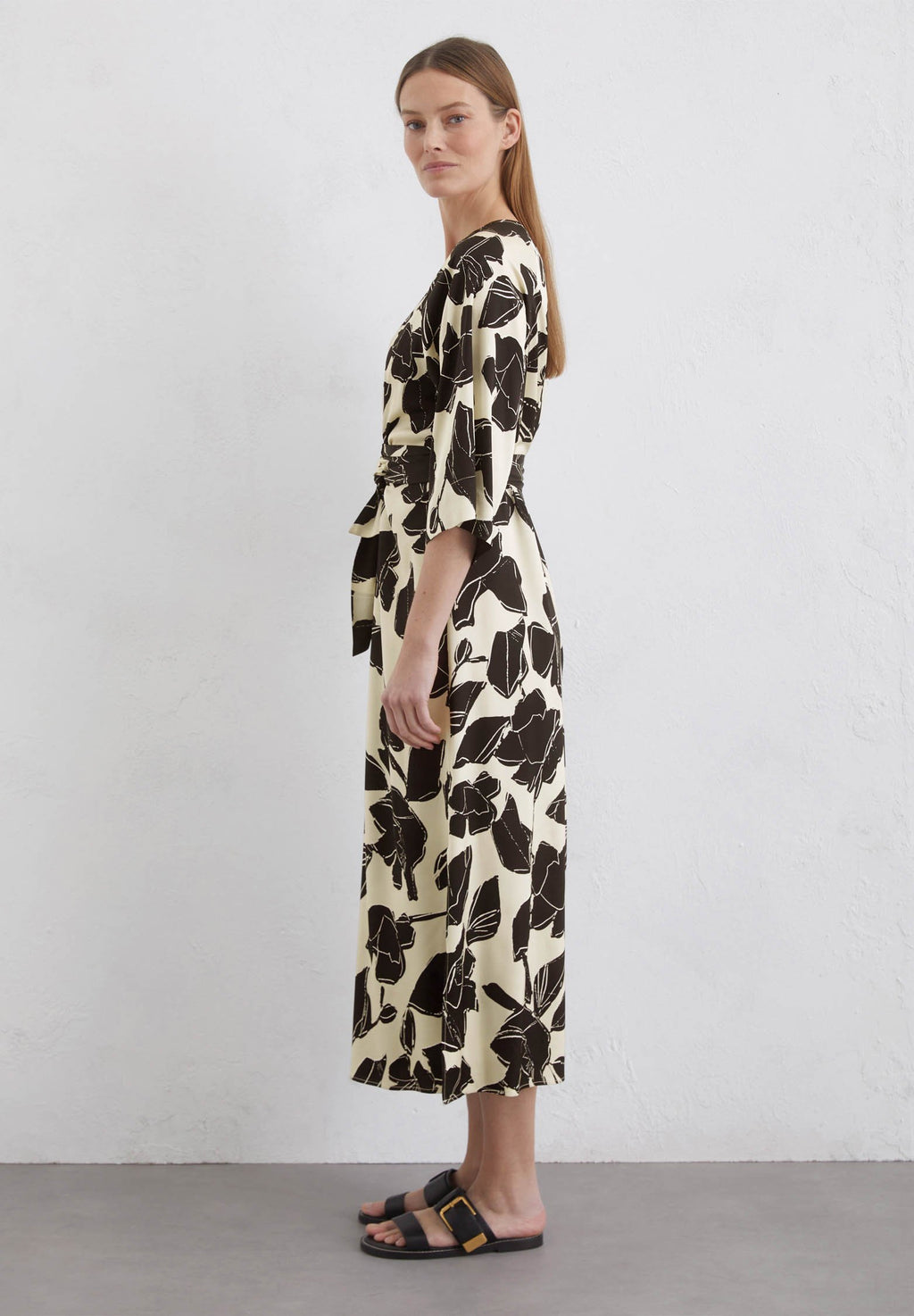 Marc O'Polo WRAP-STYLE LONG LENGTH MEDIUM RAGLAN SLEEVES PRINTED