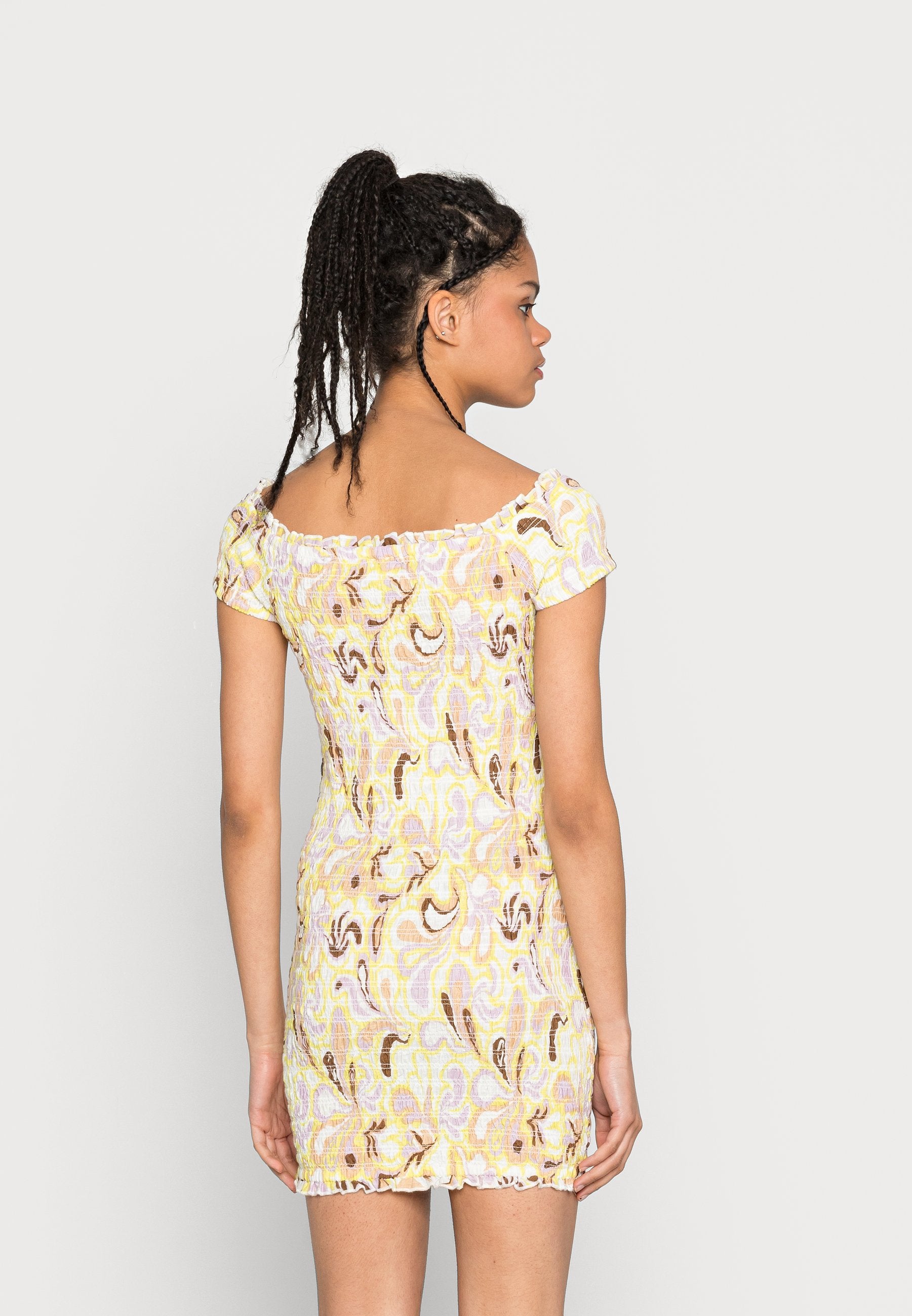 Cotton On POPPY SHIRRED OFF SHOULDER MINI DRESS