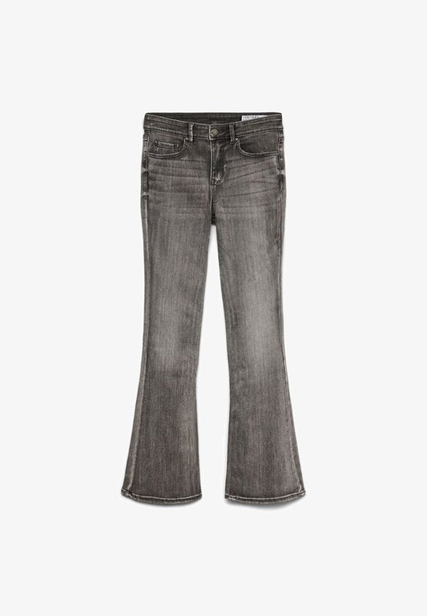 Vero Moda Flared fit VMFLASH Mid rise - Bootcut jeans - medium grey denim