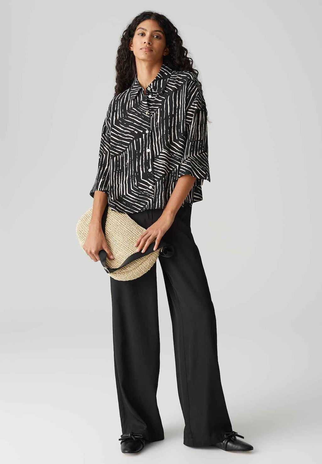 OPUS BOXY FIT TWO TONE PRINT