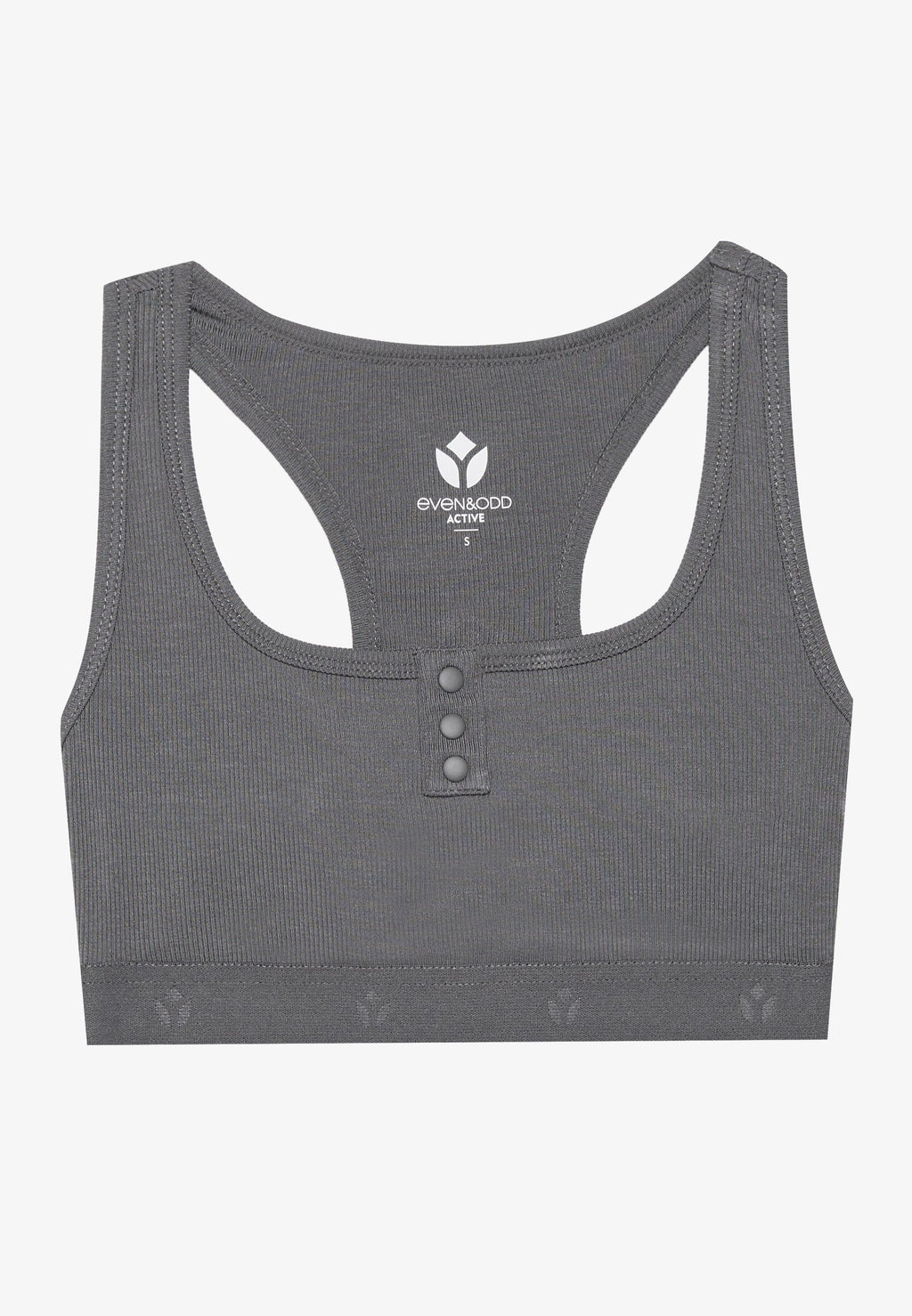 Even&Odd active LIGHT SUPPORT FINE RIBBED SPORTS BRA WITH RACER BACK