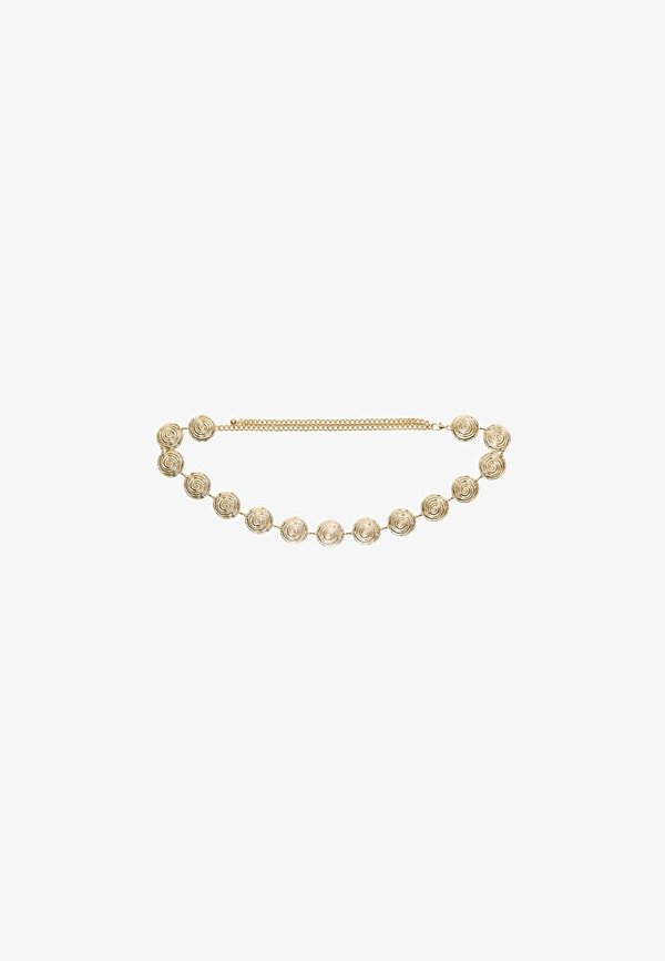 Bershka SPIRAL CHAIN BELT - Waist belt - gold-coloured