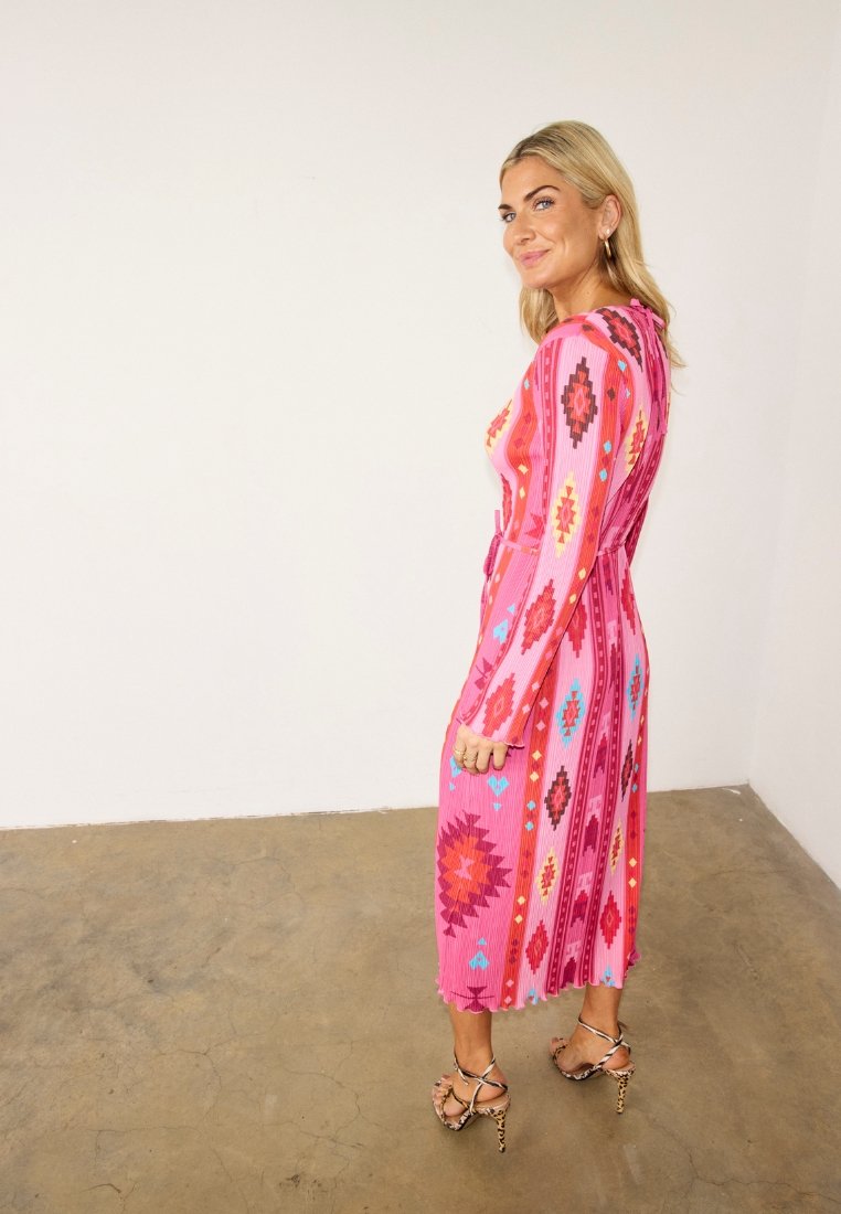 Never Fully Dressed PINK BRIDGET PLISSE DRESS