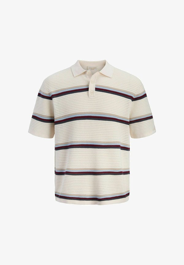Jack & Jones Knitted Knitted - Polo shirt - sea salt
