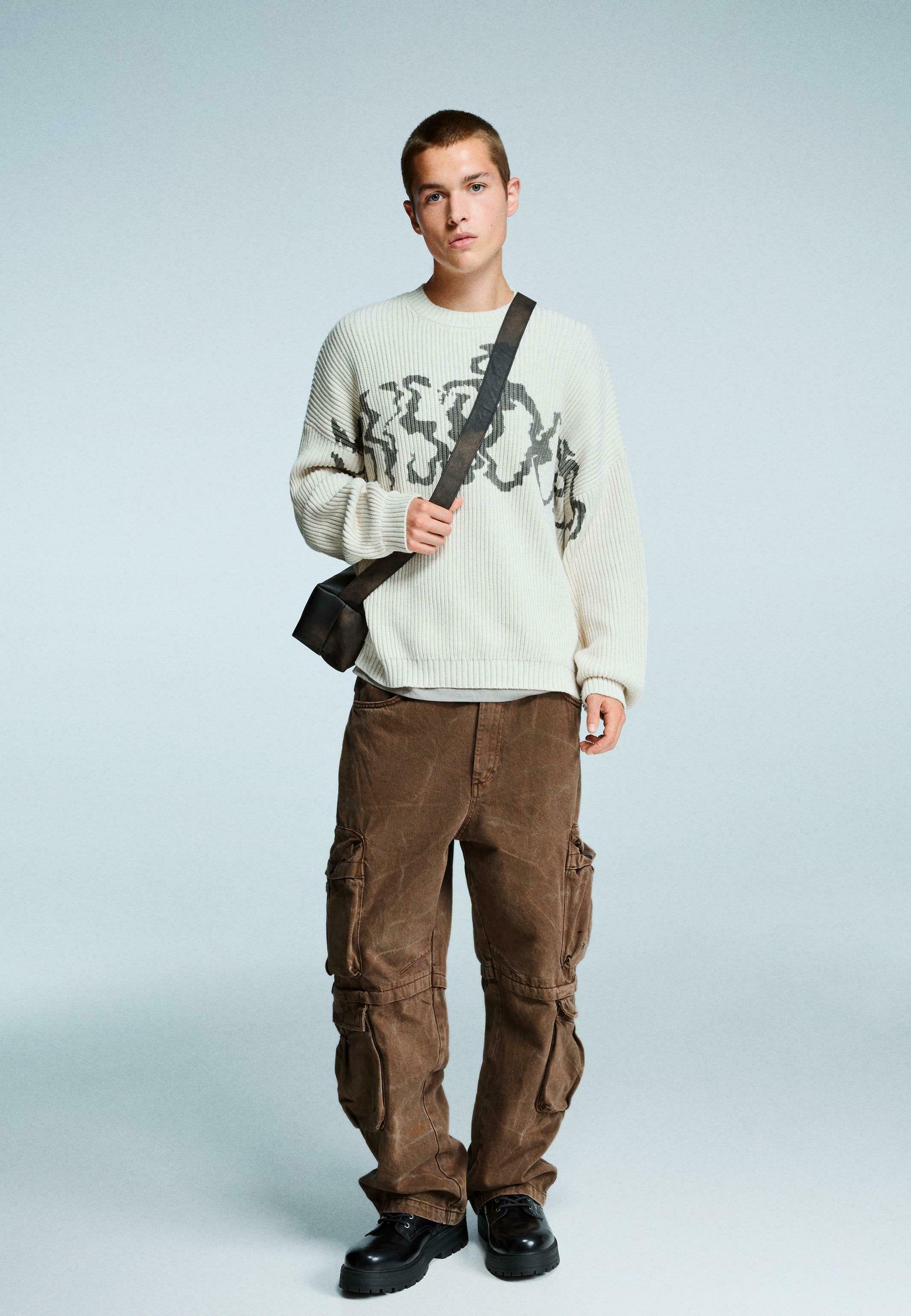 Bershka ACID WASH - MULT BAGGY