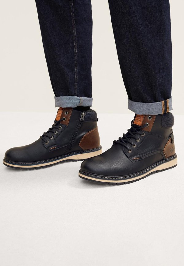 TOM TAILOR Lace-up ankle boots - black