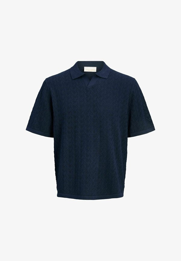 Jack & Jones Knitted Knitted - Polo shirt - sky captain