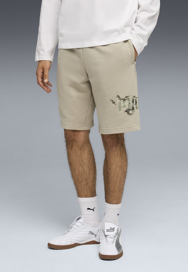 Puma CAMO - Tracksuit bottoms - pebble gray